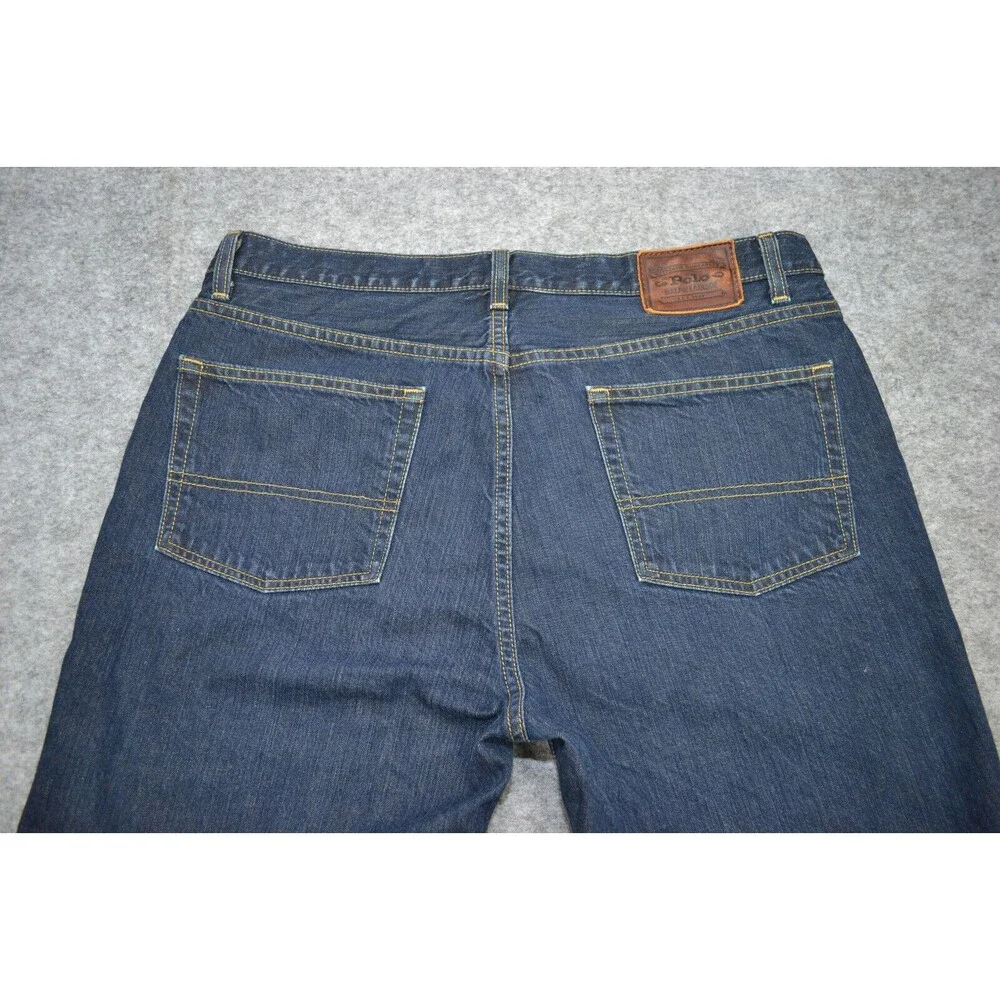 Polo Ralph‎ Lauren Jeans Mens 35X32 Blue Authentic Straight Leg Denim